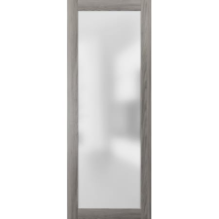 Sartodoors Opaque Glass Panel Slab 30x80 Planum 2102 Ginger Ash Use as Pocket Sliding Closet Wood Core Interior PLANUM2102S-GA-30